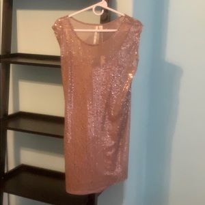 NWT Lauren Conrad Dress, Sz 8 Pink Sequin Cocktail